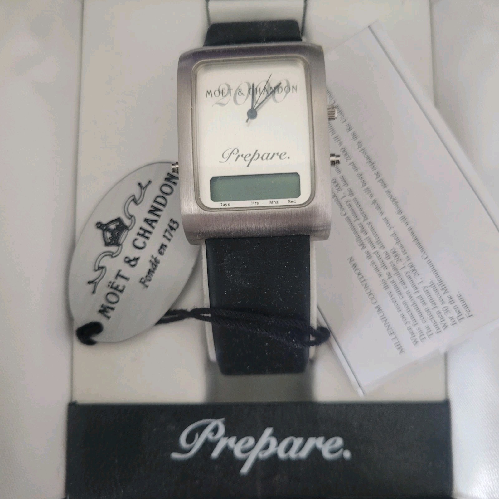 RARE Moet & Chandon Millennium “Prepare” Watch. NEW! With Box, Tags and Papers
