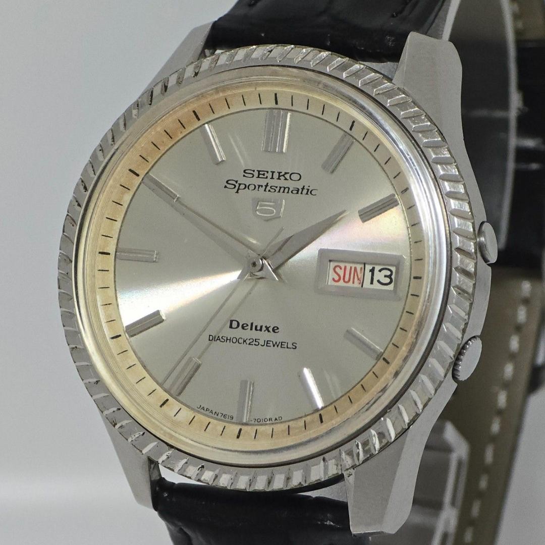 Working Seiko 5 Sportsmatic Deluxe Dolphin fluted 7619