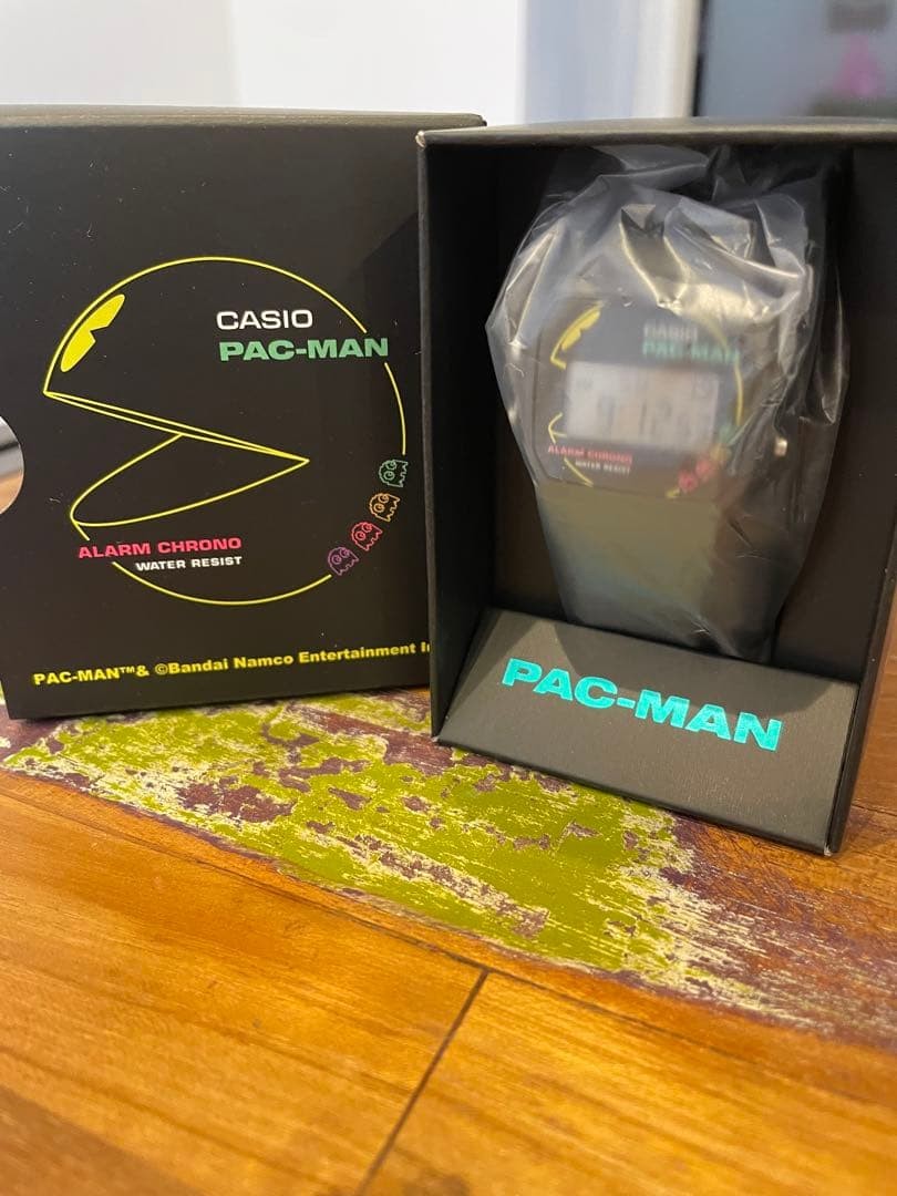 Brand new, unused CASIO Pac-Man limited edition collaboration watch F-91WPC-1AJR