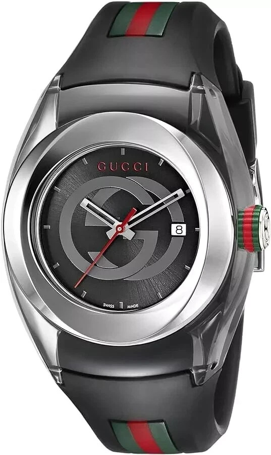 GUCCI SYNC L YA137301 Sync Black Rubber Strap 36mm Unisex