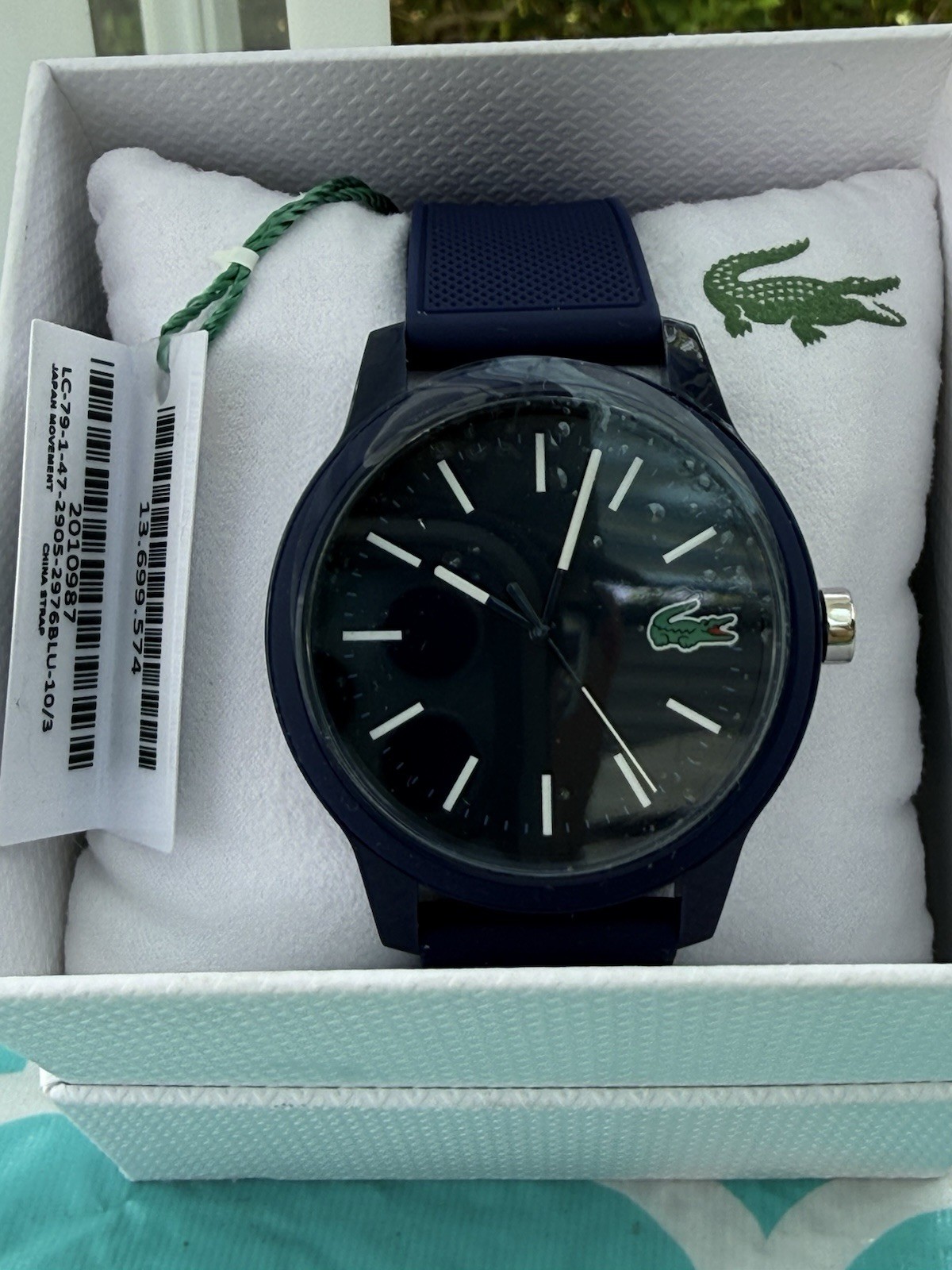 🐊LACOSTE®🐊 AWESOME Navy Blue Silicone Logo Watch🐊 NTW Box, Papers, Hangtag