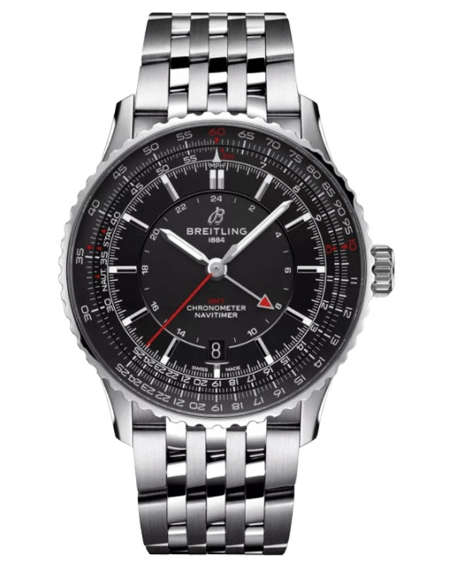 New Breitling Navitimer Automatic 41 GMT Black Dial Men’s Watch A32310251B1A1