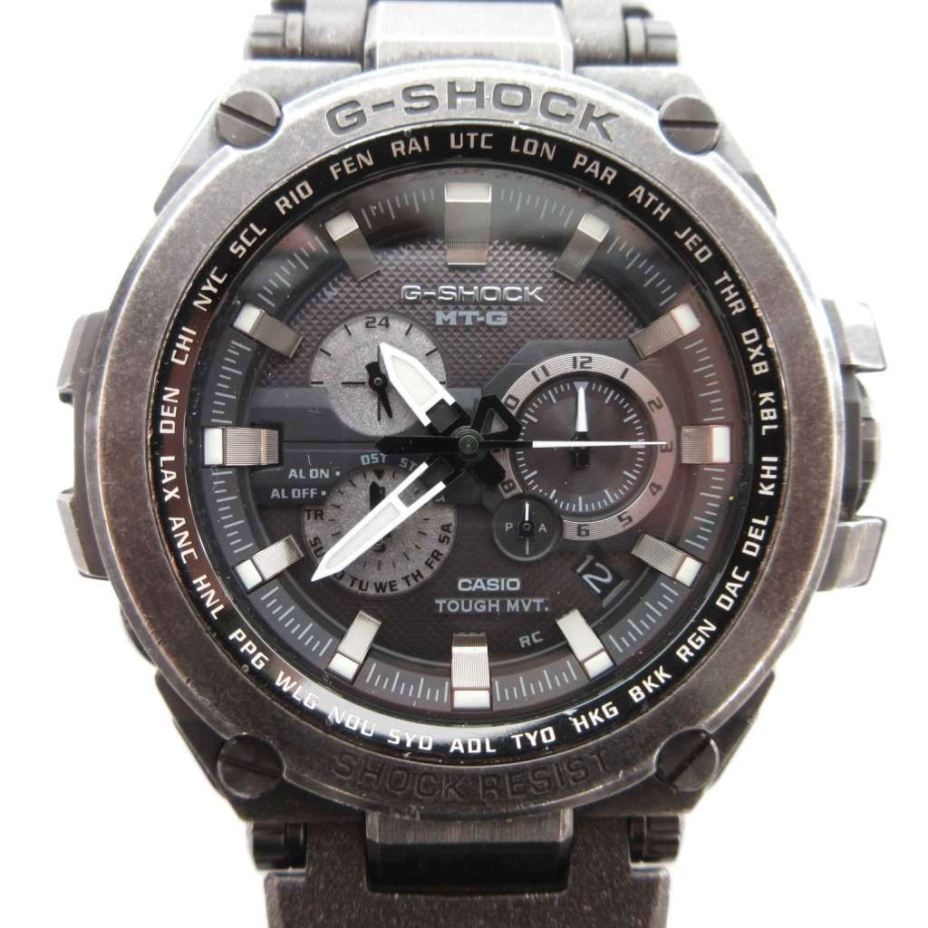 CASIO G SHOCK Wristwatch Solar Radio Metal Aged Processing MTG S1000V 1AJF Black