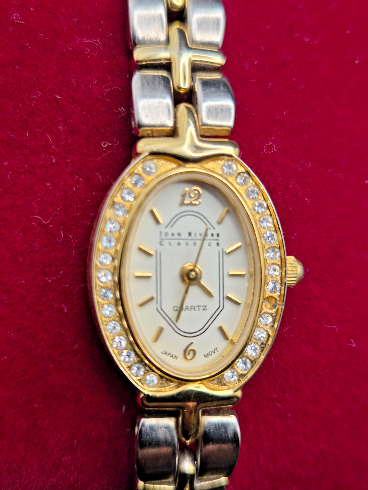 Vintage JOAN RIVERS Ladies Gold Tone Quartz Dress Watch-GVC/Working