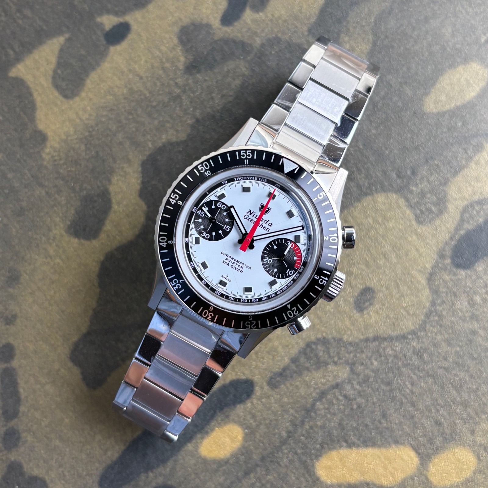 2026 Nivada Grenchen Chronomaster Panda 38mm 86054M20LC – Panda Dial