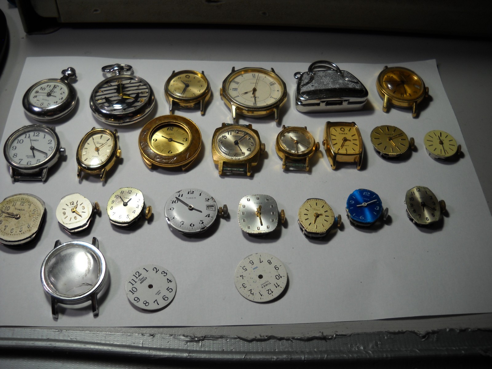 982L Timex & pocket watches Mix Mechanical & few Quartz piece some works 22 pc