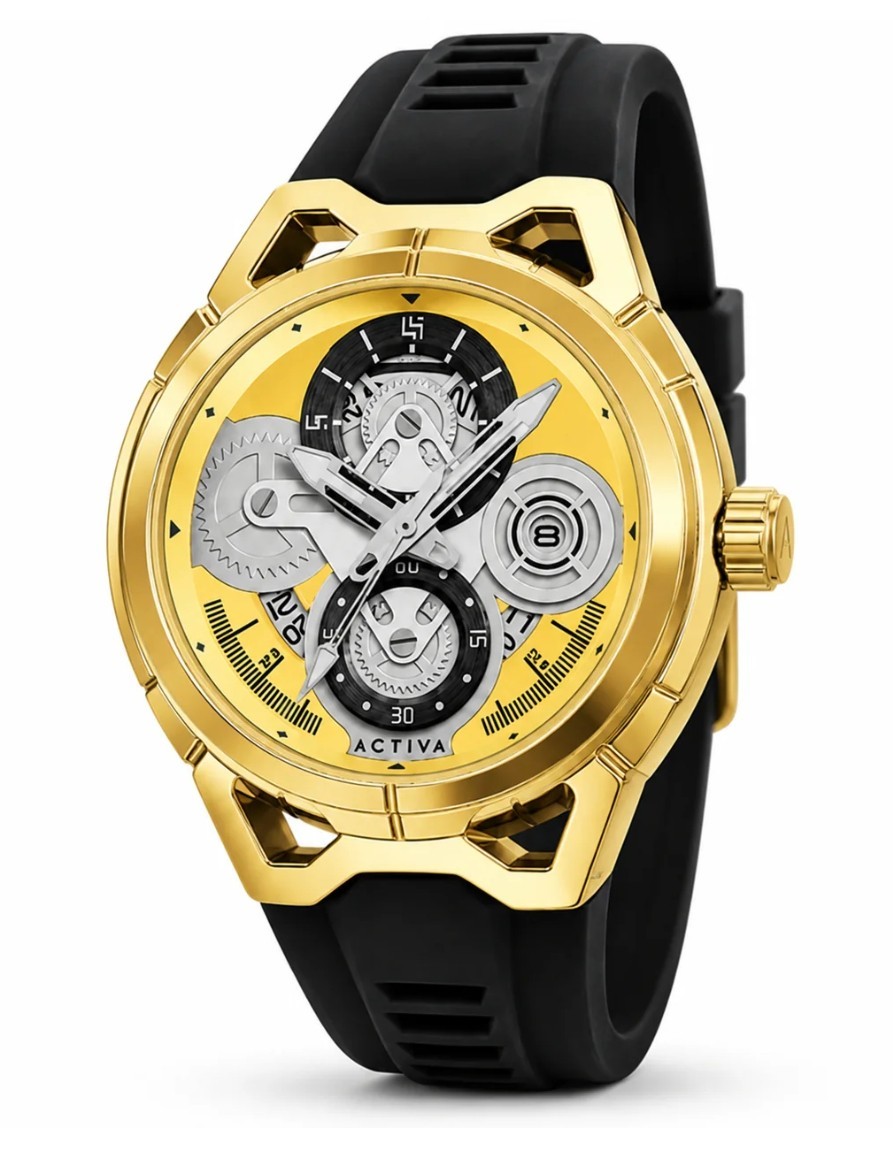 Activa Drift X Men’s Watch br – 44mm Case – Black Silicon Band (ACW9349-009)