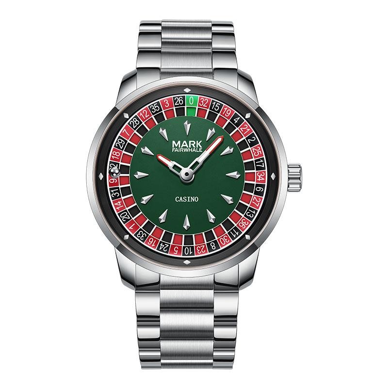 Men’s Quartz Watch Rotating Digital Dial Waterproof Night Light Cool