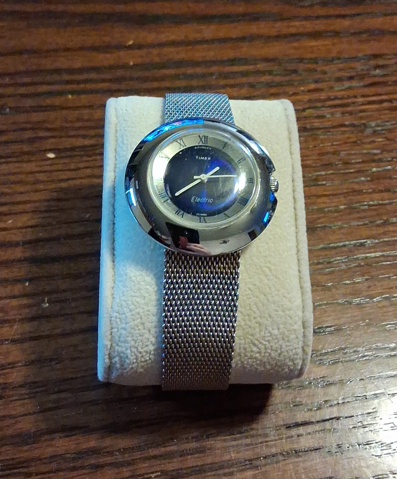 Vintage Timex Cobalt UFO Watch Chrome Stainless Mesh MCM See Pics/Description