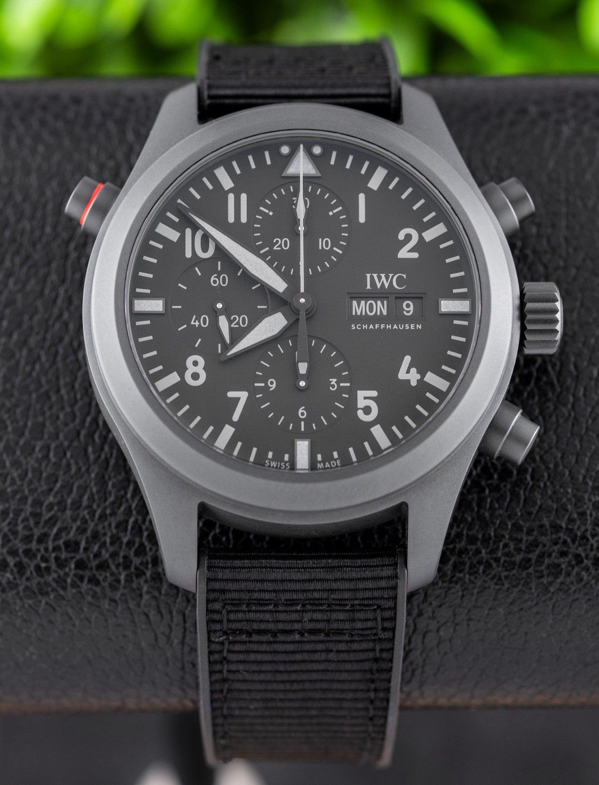 IWC Pilot’s Watch Double Chronograph Top Gun Ceratanium IW371815 w/ Box & Papers