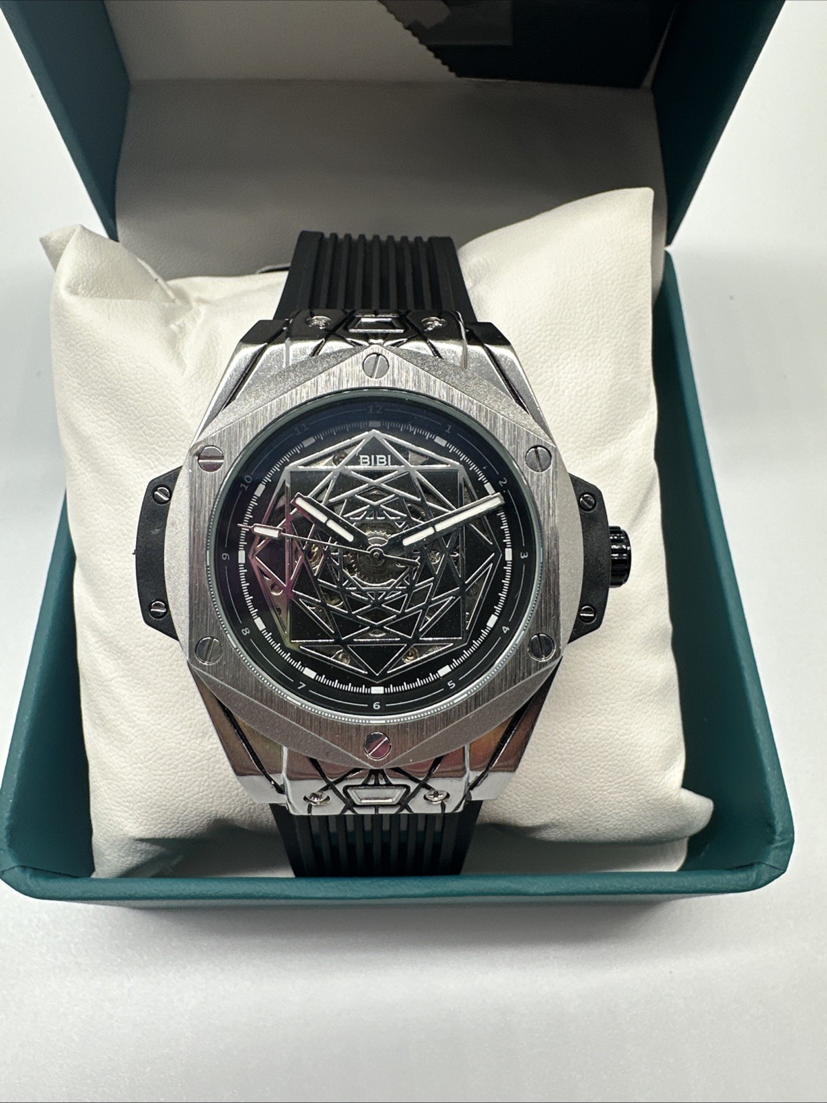 BIBI Men’s Luxury Fashion Watch, B0406, New, 48MM, Self Winding, Geometric