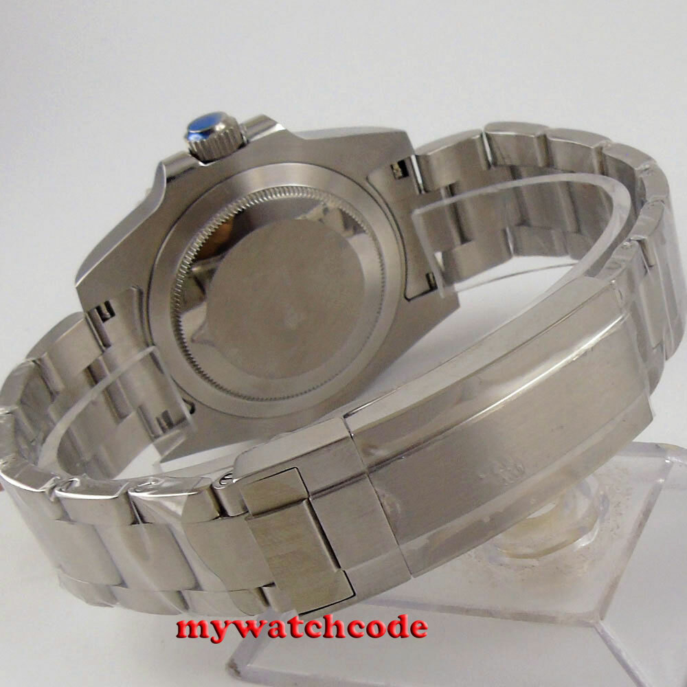 40mm BLIGER White Dial Ceramic Bezel NH34A GMT Automatic Mens Watch Sapphire