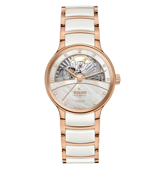 Rado Centrix Automatic Diamonds Open Heart RoseGold Dial Women’s Watch R30029922