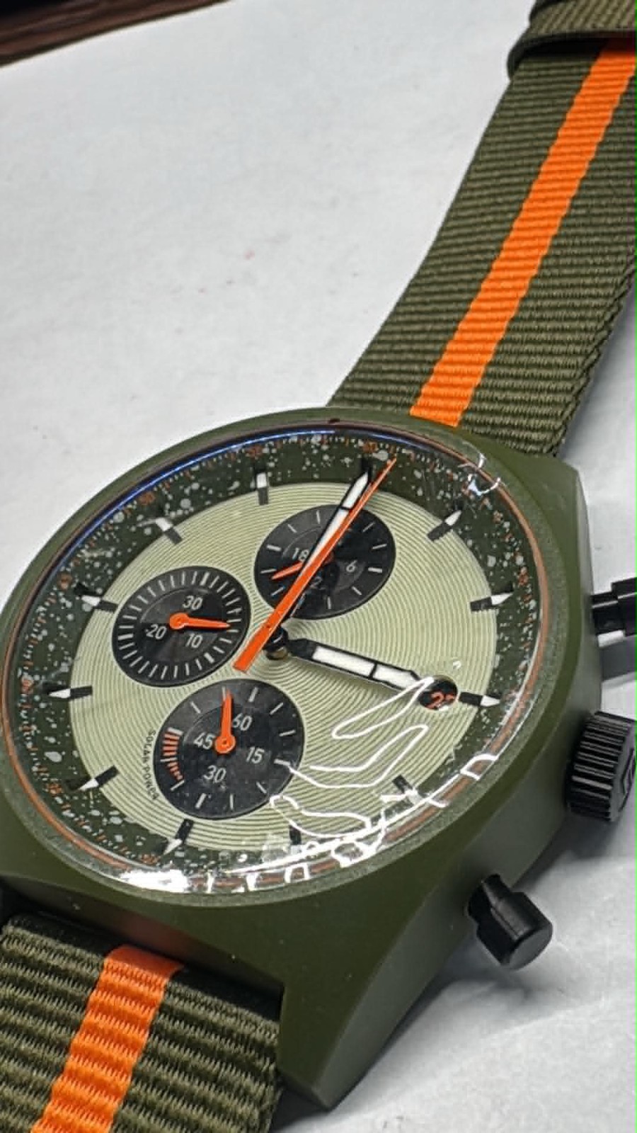 NEW Mens 44mm D17-05 B2406 Detomaso SOLAR Chrono RESIN watch (A40)