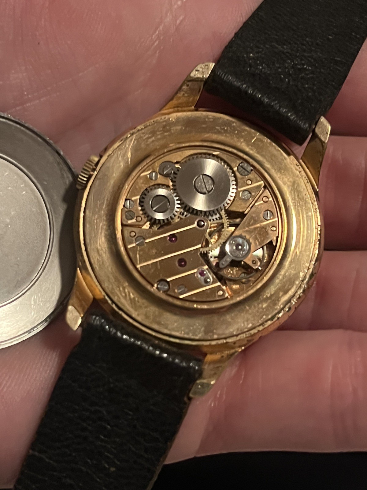 VINTAGE MARVEL WATCH MANUAL WIND sub second Gold Plate Calatrava Arabic Numerals