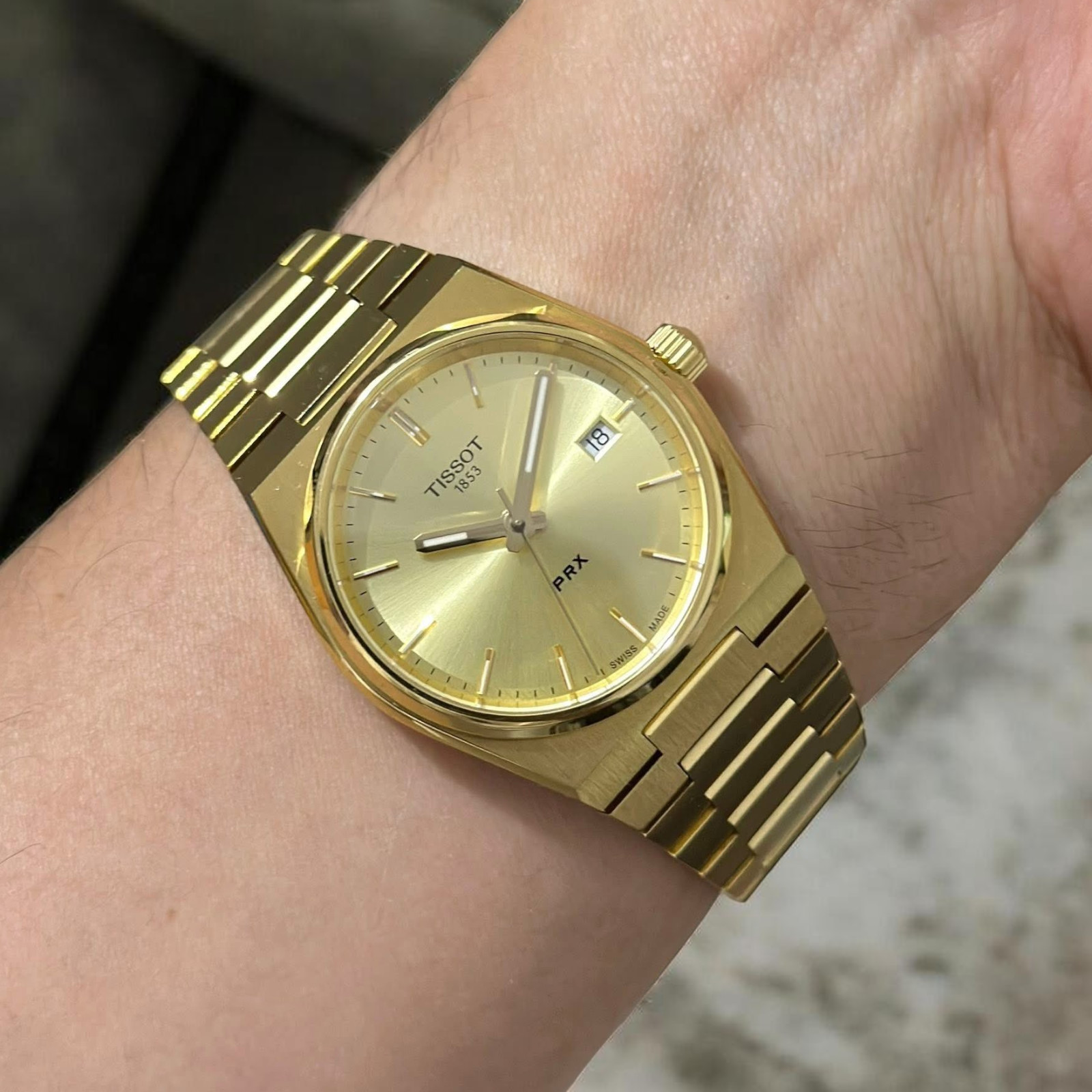 New Tissot PRX T137.210.33.021.00 Quartz Stainless Steel Gold Quartz Watch 35mm