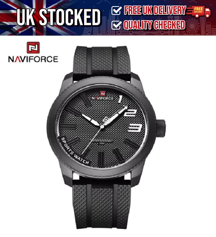 Naviforce Quartz Sports Watch Range All Colours Silicone Strap “Free Delivery”