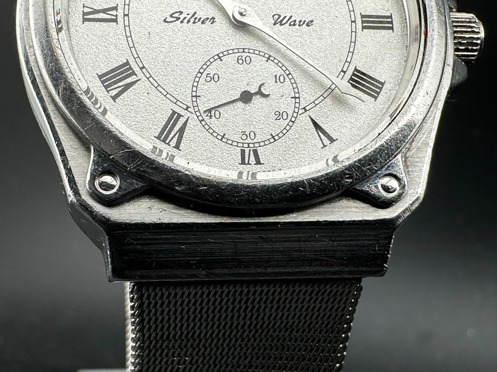 1982 Seiko Silver Wave Men’s Small Seconds Silver Quartz Watch 34mm 2628-0060