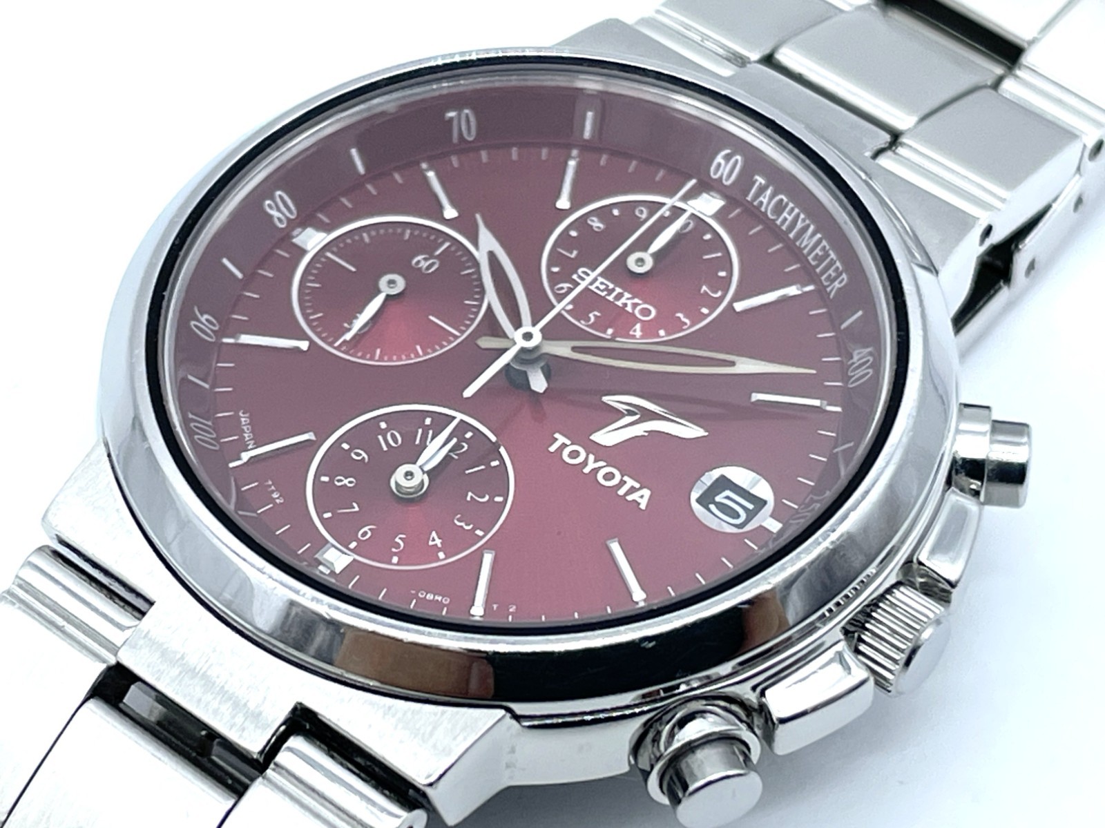 TOYOTA × SEIKO LUKIA Ladies Chronograph Quartz Watch New battery 7T92-0AA0