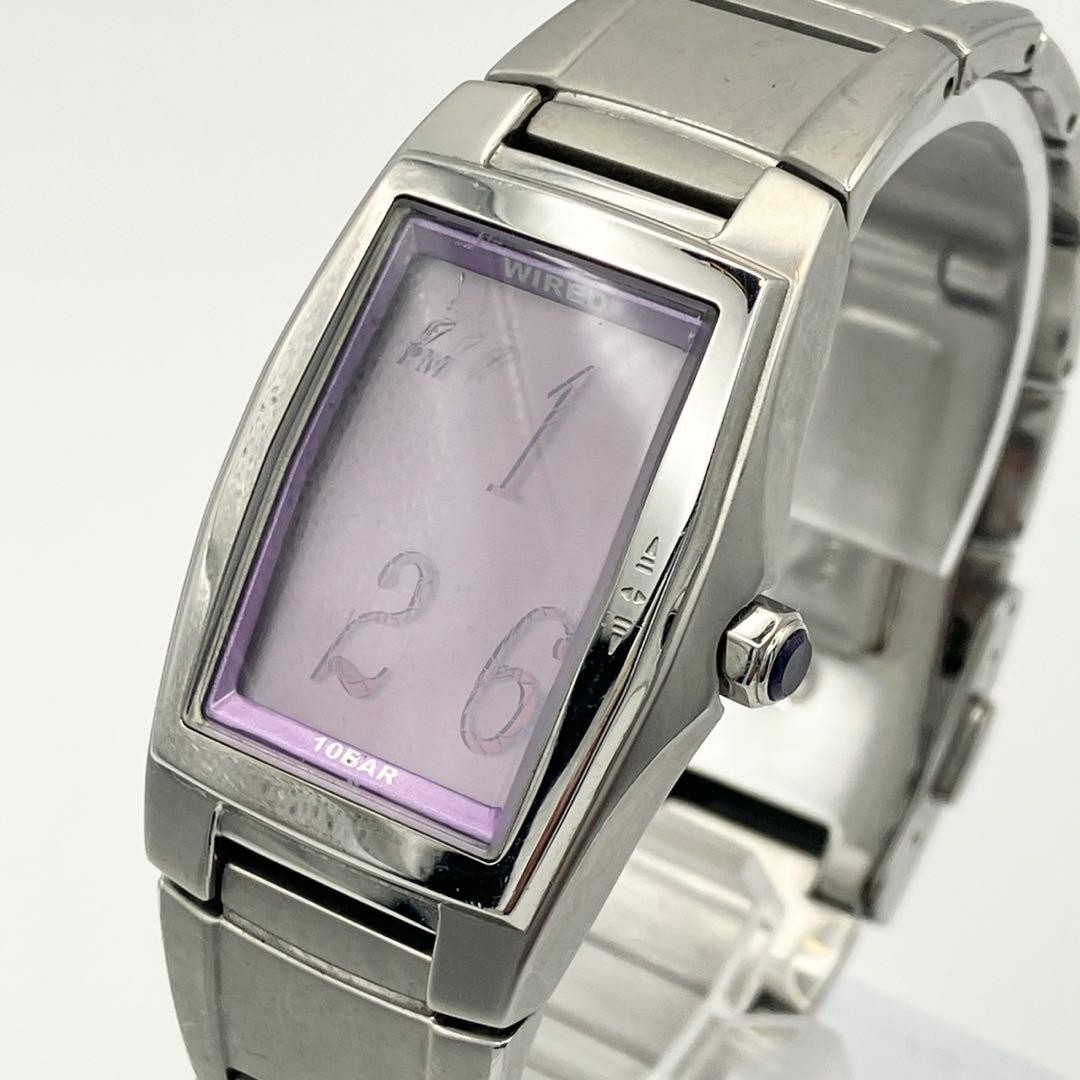 SEIKO ALBA WIRED Vertical LCD Display Watch, Pink Digital