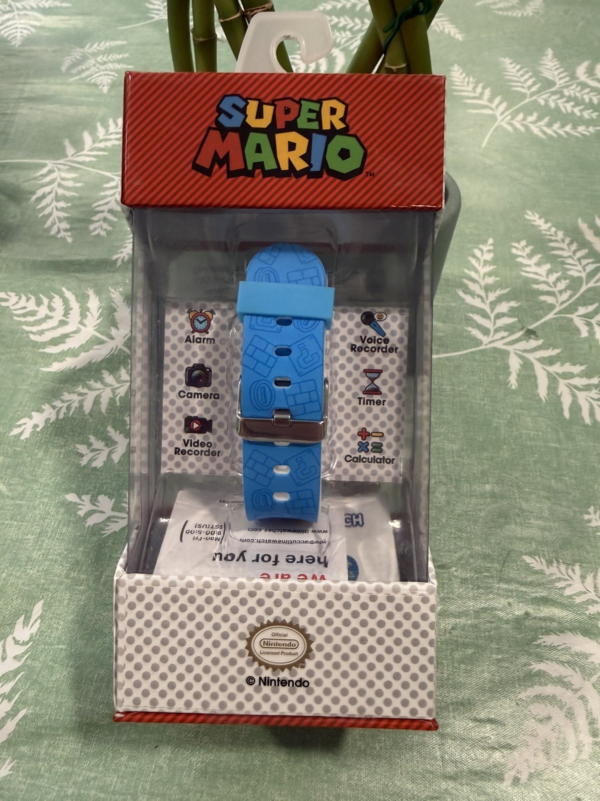 Kids Super Mario Light Up Interactive Smartwatch – Blue