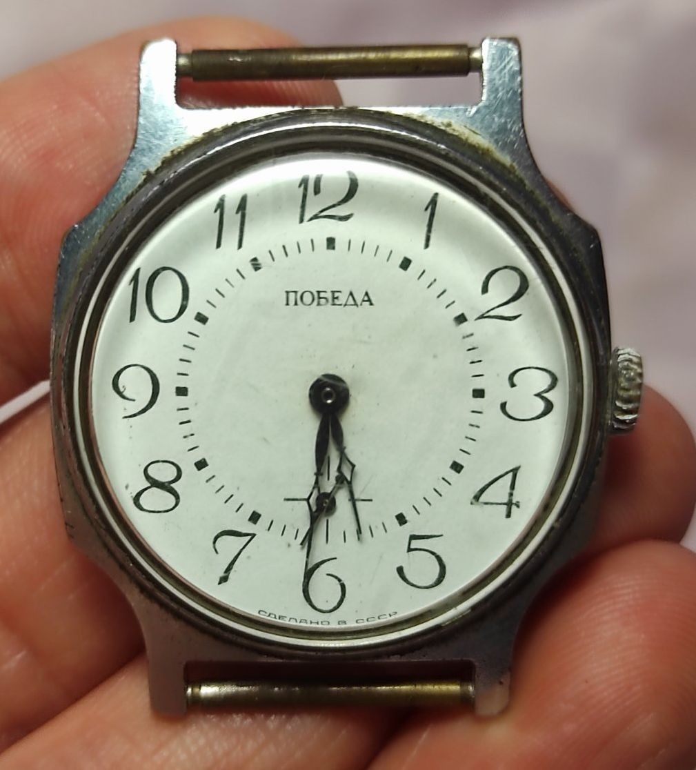 Vintage Pobeda Soviet Mechanical Watch, Made in USSR Wristwatch, Retro Classic