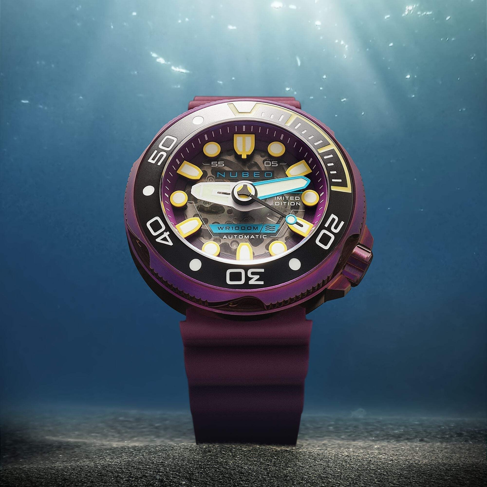 Ventana Skeleton Automatic Limited Edition Purple / Purple | Purple Dial Wristwa