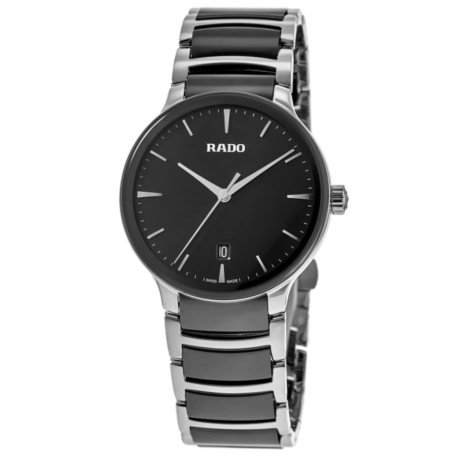 New Rado Centrix Quartz Black Dial Ceramic & Stainless Men’s Watch R30021152