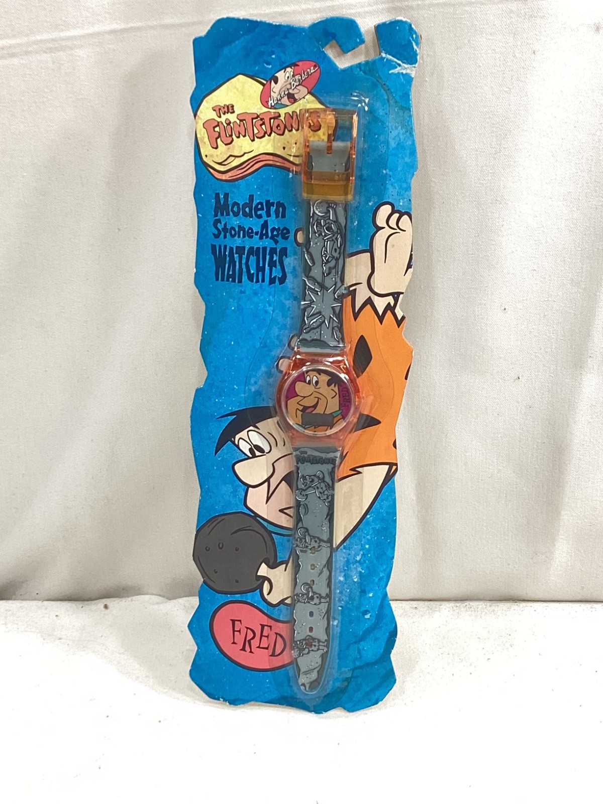 NEW 1994 Flintstones Fred Wrist Watch Quartz Childrens Youth MOC Carded FREESHIP