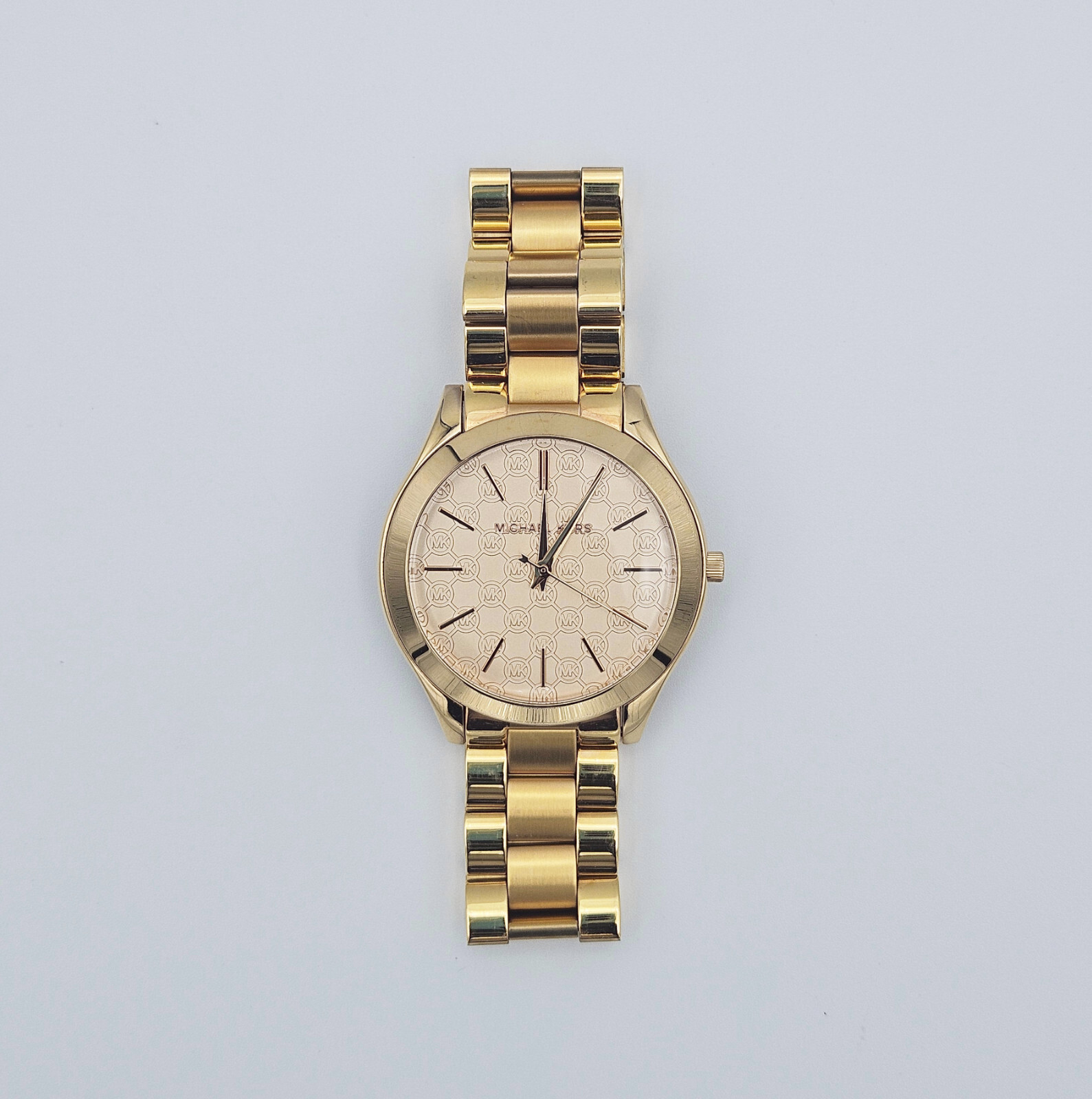 Michael Kors Argyle Gold Stainless Steel Watch with Rose Gold Dial MK3336