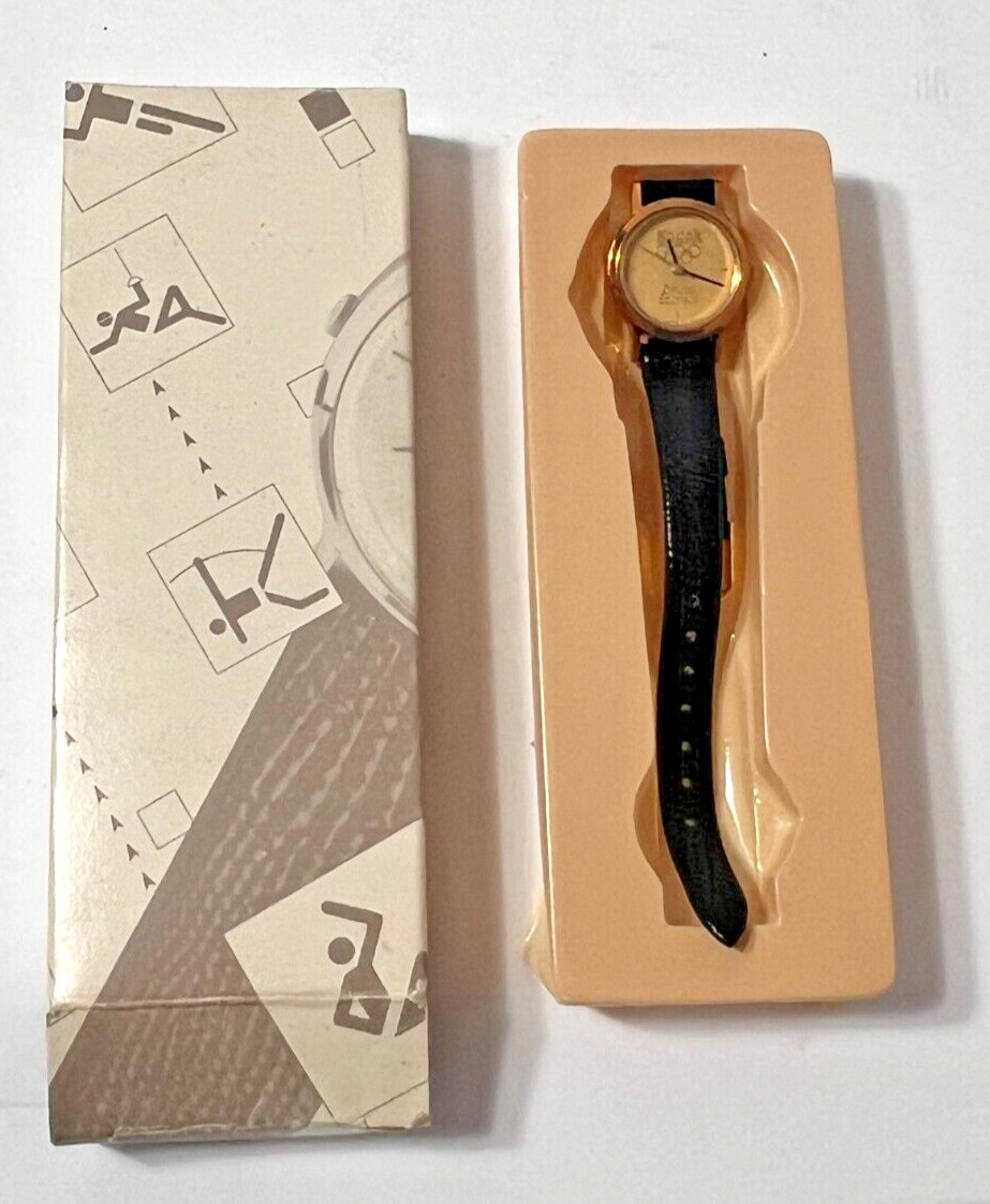 Vintage Olympic Watch Sponsor Kodak Camera Leather Watch 1990s VERY RARE WATCH!