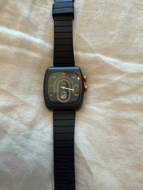 Xeric Retrograde Jump Hour Black/Orange