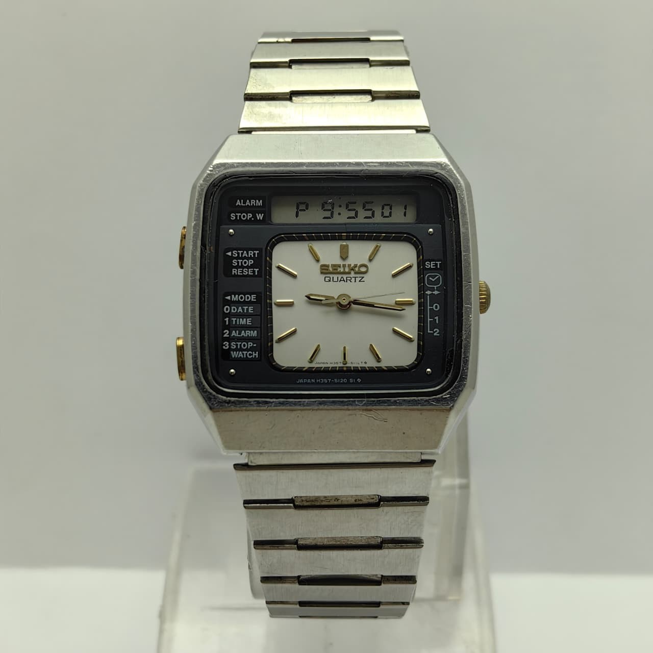 Seiko H357-505C Ana-Digi Chronograph/Alarm Japan Vintage 1970s Rare Men’s Watch