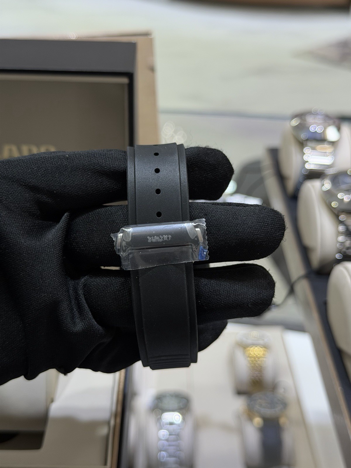 Rado True Square SWISS Automatic Open Heart Black Ceramic Men’s Watch R27197169