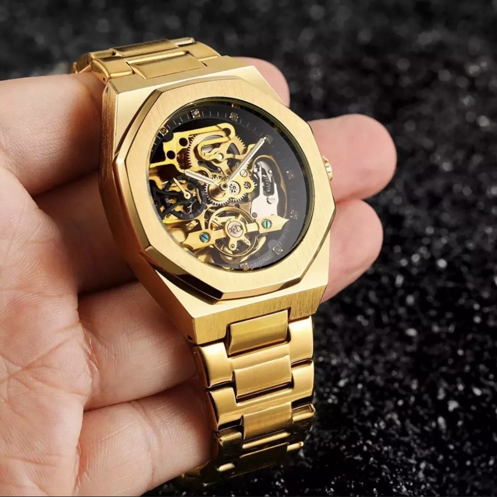 ⌚Men’s Watch Skeleton Mechanical Luminous Luxury Waterproof Sport Wristwatch NEW