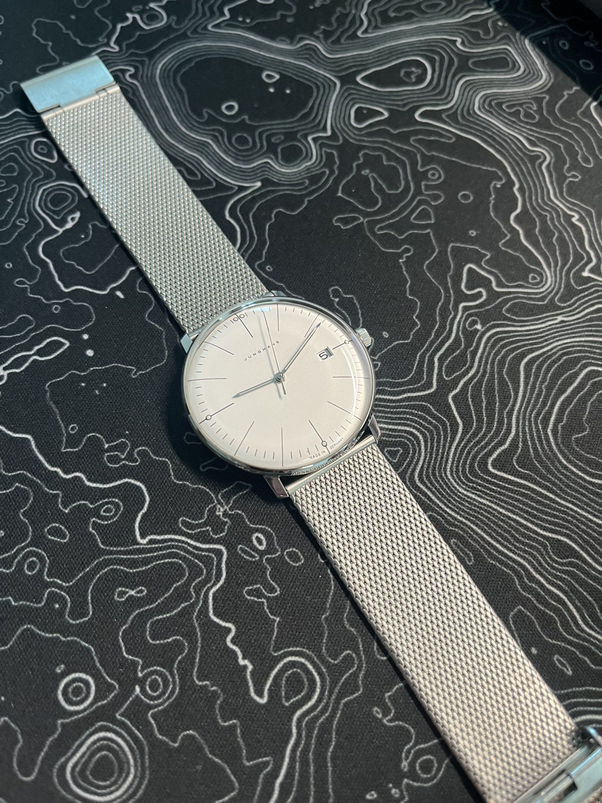 Junghans Max Bill Quarz 38mm Milanese Strap Made In Germany 41/4817.02