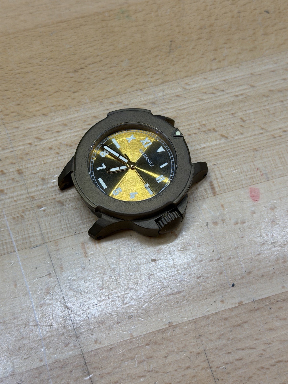Maranez Bangla 47 Automatic Diver Watch Brass Gold California Dial NH35 300m