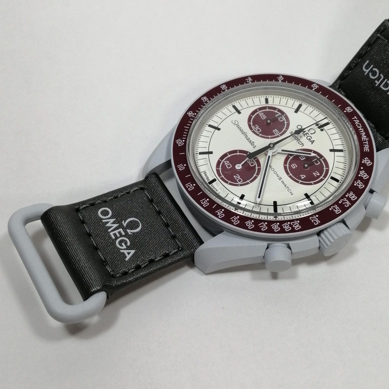 Switch x Omega xswatch Mission to Pluto Dark Red × Light Gray Used