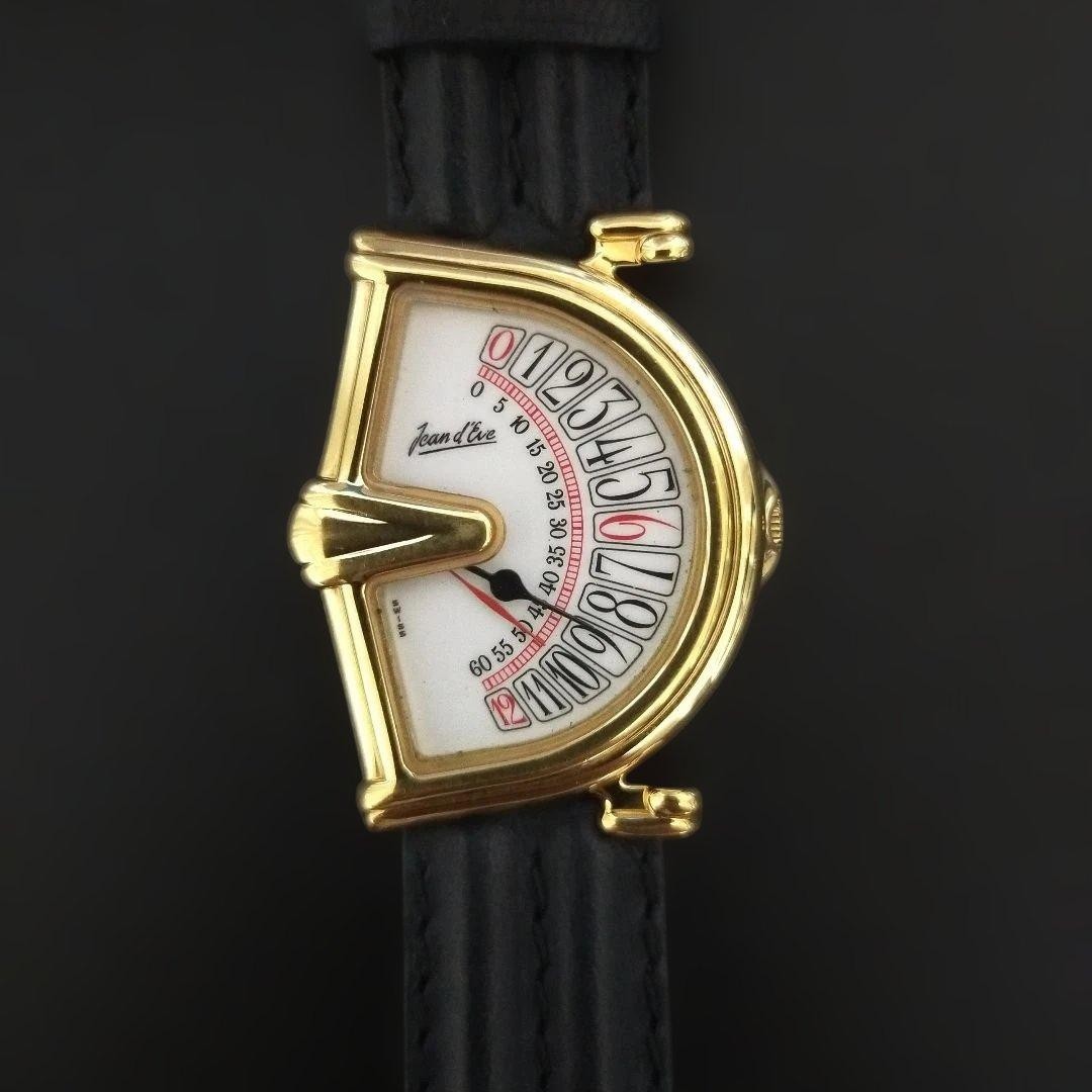 Jean d’Eve Sectora Retrograde Quartz Watch Gold Dial