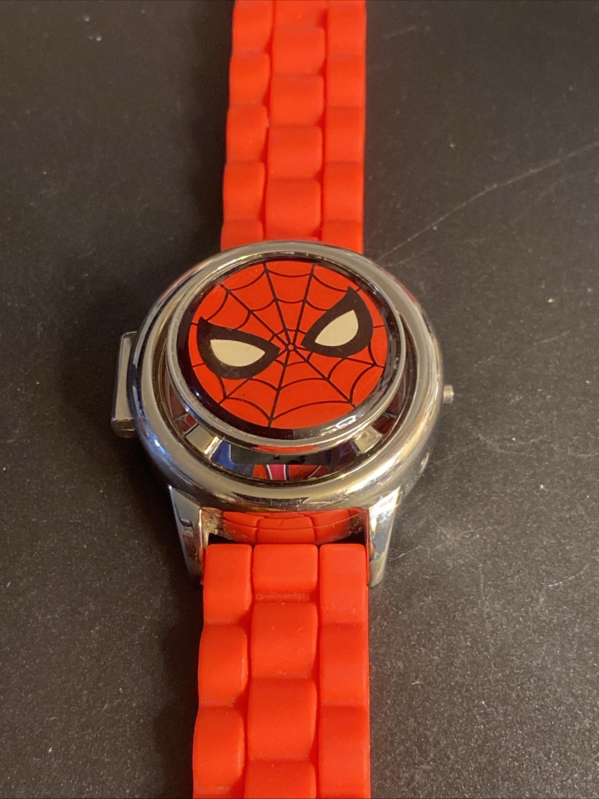 Spiderman Flip Watch – Digital – New Battery – Silver/Red Unisex Kids