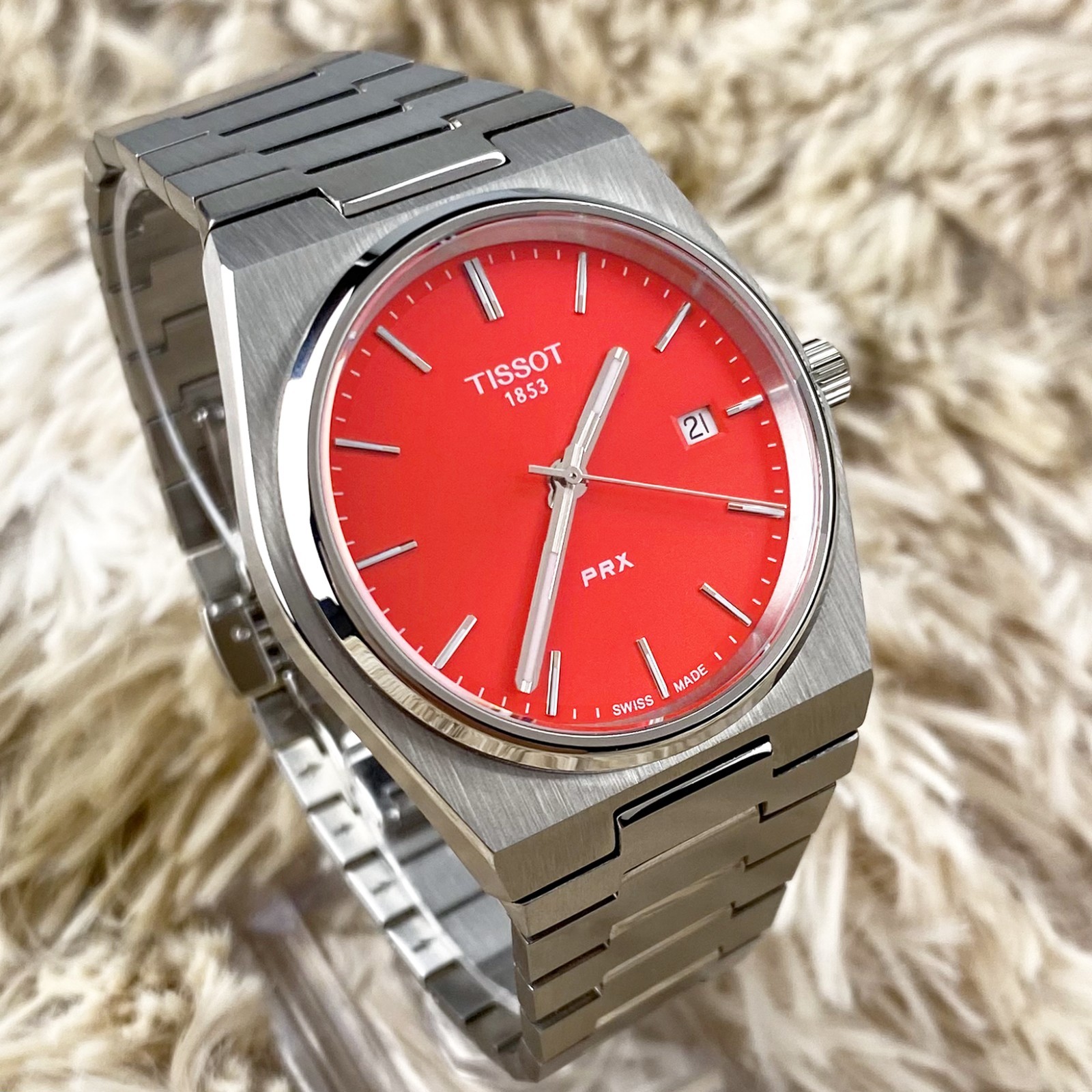 Tissot PRX 40mm Red Dial Stainless steel Men’s Watch T137.410.11.421.00