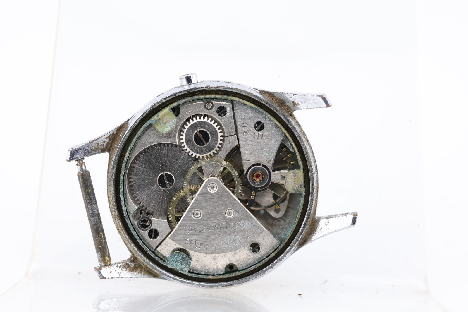 BARON BAYLOR 7j HERMANN BECKER WRIST WATCH, 30mm 15mm LUG, FOR REPAIR (GF)