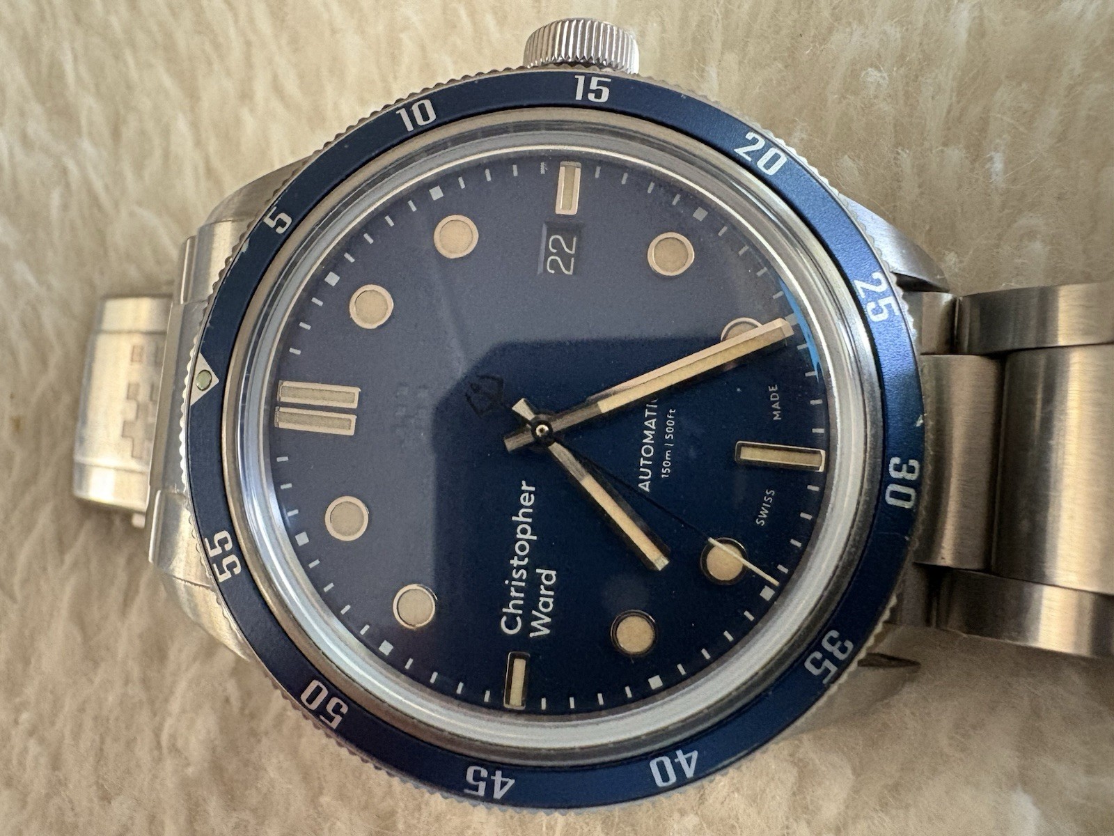 Christopher Ward C65 Trident Automatic Blue Dial 41mm – Stainless Steel Bracelet