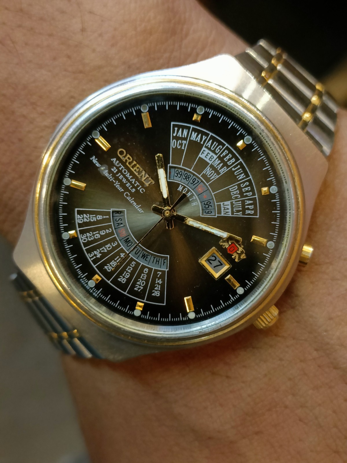 ORIENT PERPETUAL MULTI-YEAR CALENDAR AUTOMATIC JAPAN MEN’S WORKING CONDITION