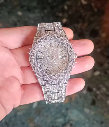 lced Out Bling Diamond Watch Men Thorny bezel 20-24 mm
