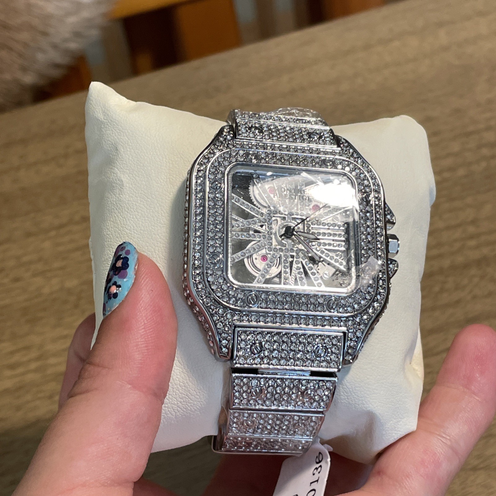 Skeleton Dial Iced Out Diamond Designer Fashion watch Montres Prestige MPW-0136