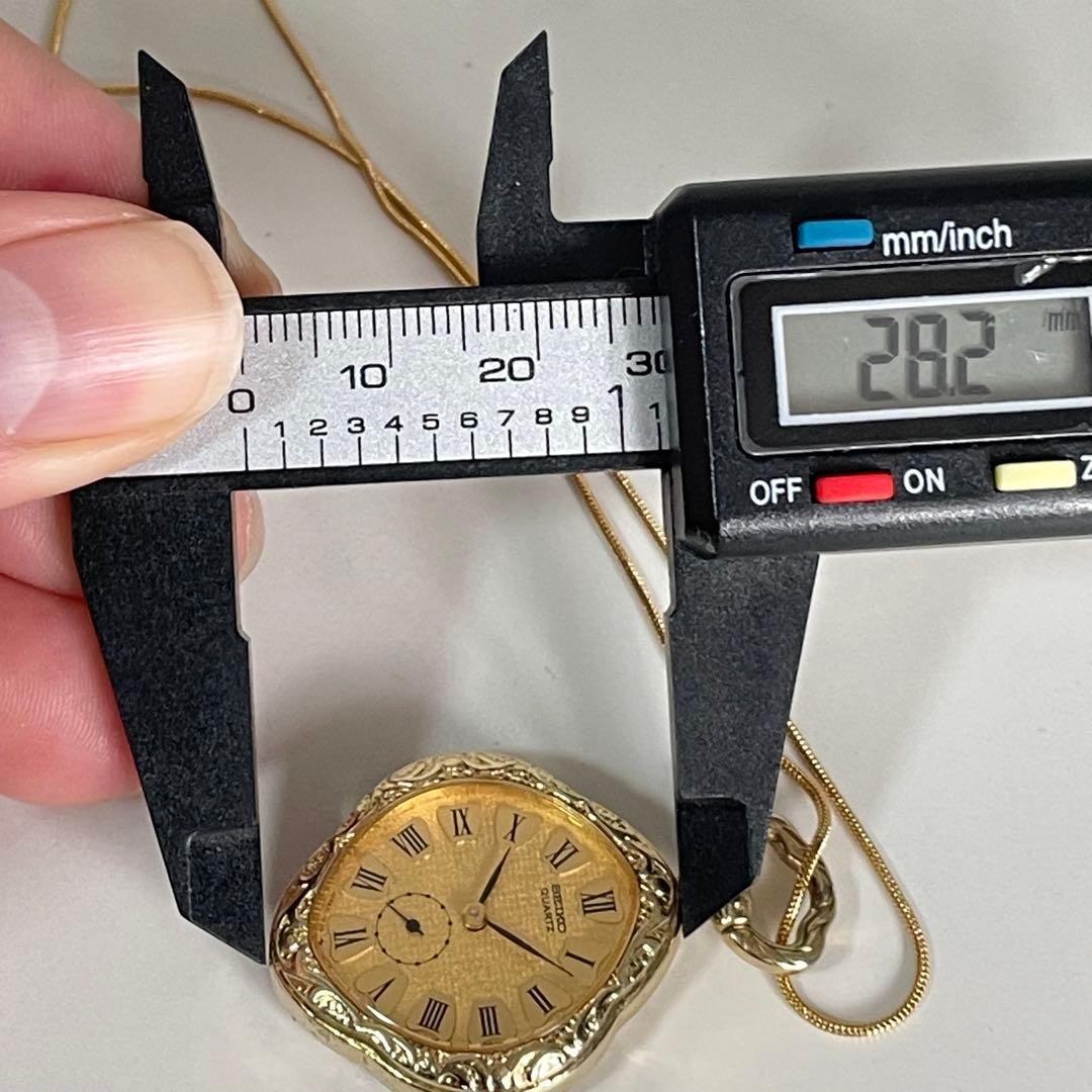 Working condition SEIKO design case small seconds pendant watch.