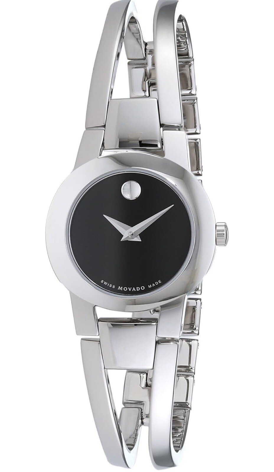 Brand New Movado Amorosa Women’s Black Dial Bracelet Watch 0604759