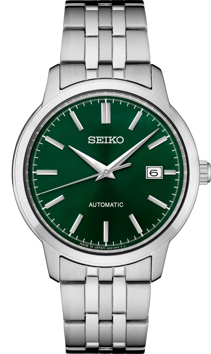 Seiko SRPH89 Essentials Collection Automatic Men’s Watch Green Sunray Dial 100M