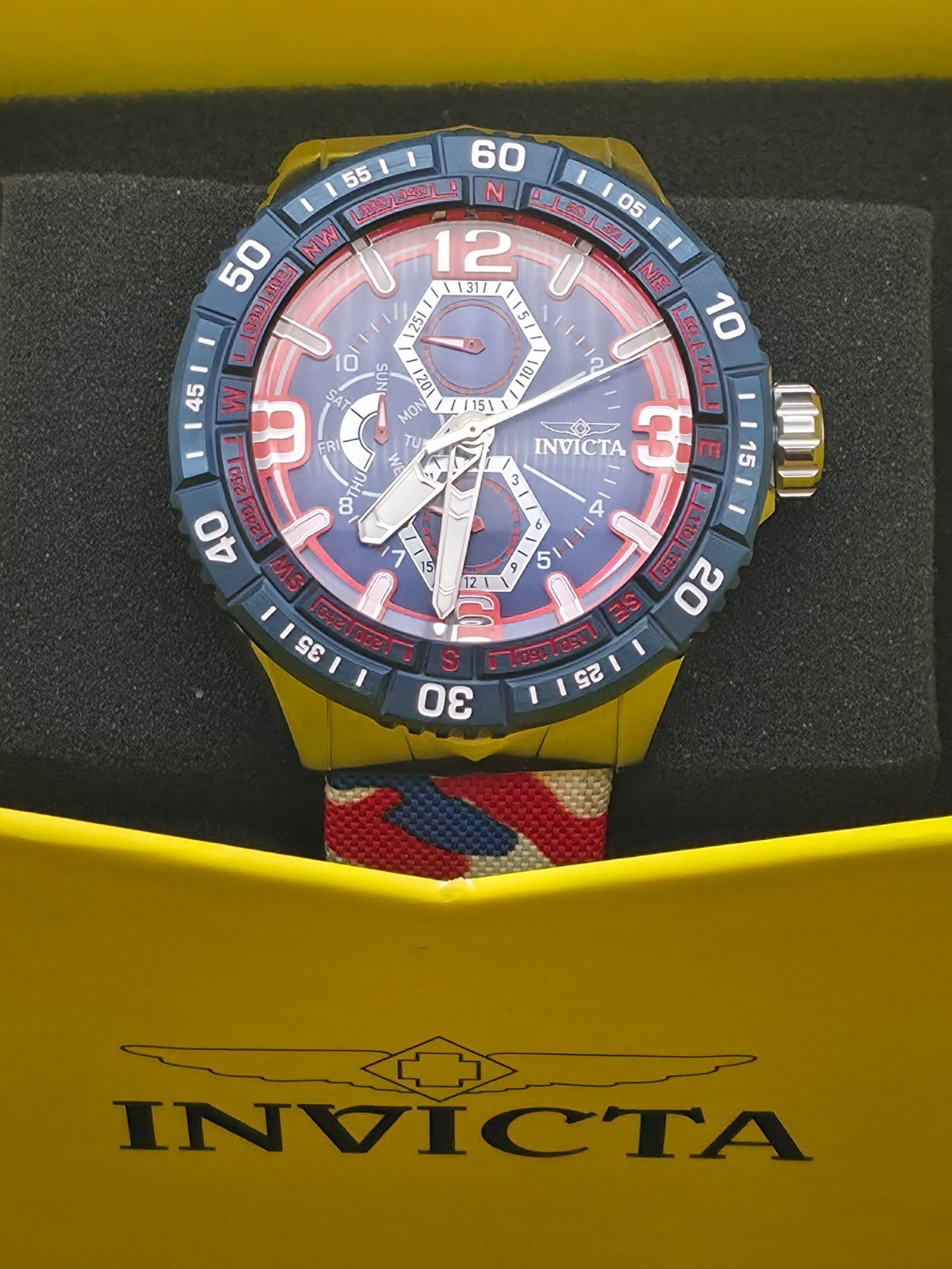 Invicta Coalition Forces Field Test 49MM Red White Blue American Patriot
